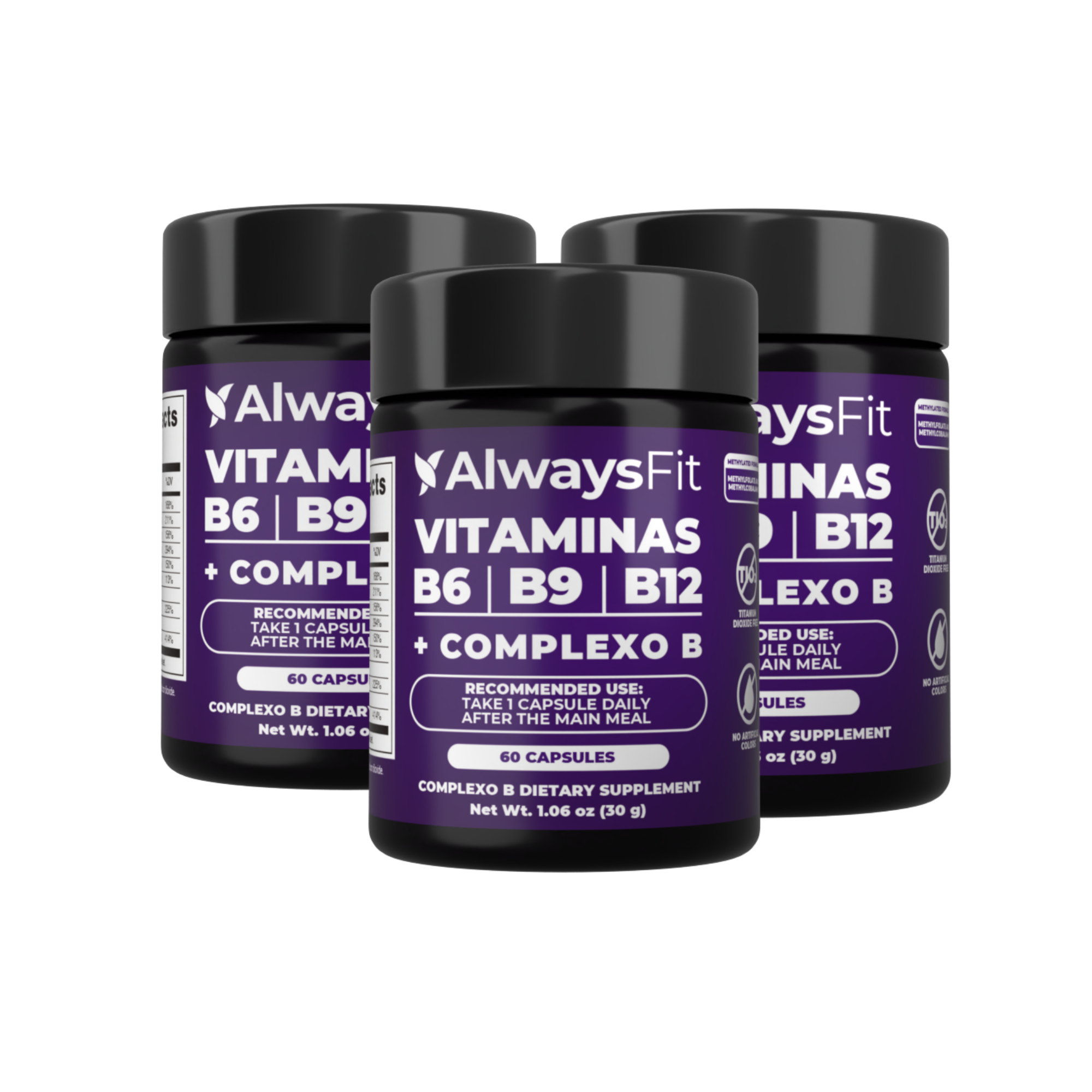 Vitamins B6 | B9 | B12 + B Complex in capsules – Energy, metabolism and daily balance.